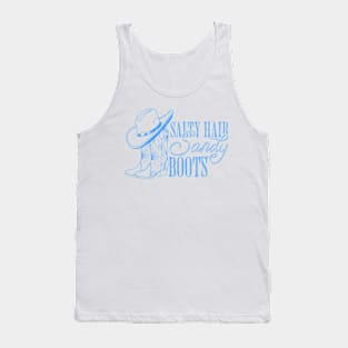 Salty Hair Sandy Boots coastal cowgirl Tank Top